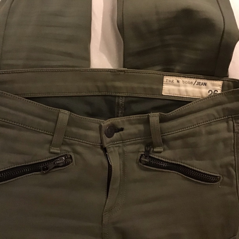 Lariat in Army Rag & Bone Pants with Zip Pockets - Picture 6 of 8